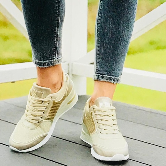 high heel wedge sneakers